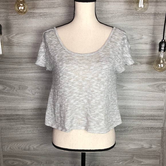 Hollister Tops - Hollister + Lucy Hale Grey Crop Top Size M/L